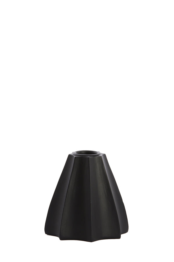 Candle stick 9x8,5x8,5 cm LIMNI matt black