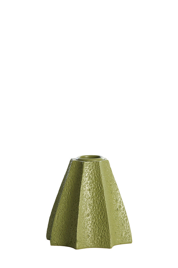 Candle stick 9x8,5x8,5 cm LIMNI green