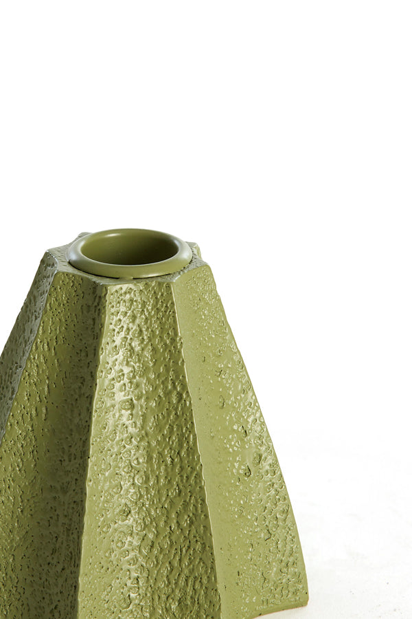 Candle stick 9x8,5x8,5 cm LIMNI green