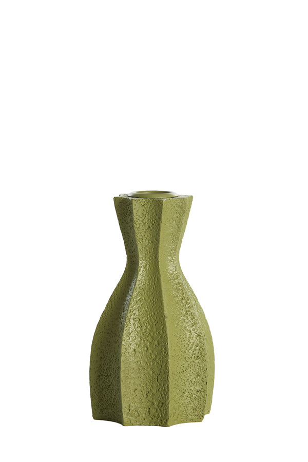 Candle stick 7x13 cm LIMNOS green