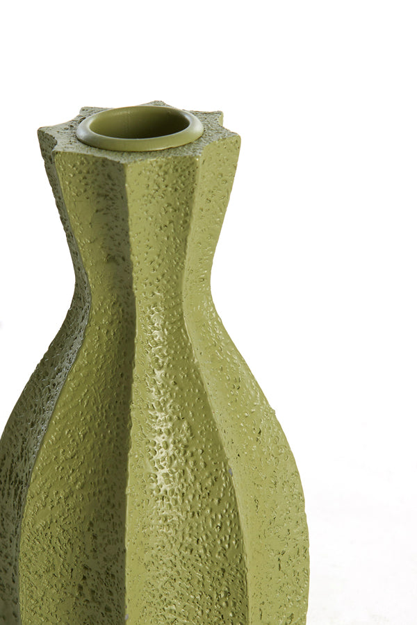Candle stick 7x13 cm LIMNOS green
