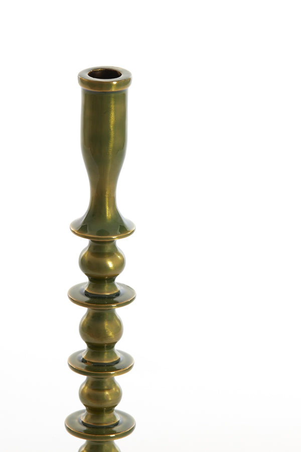 Candle stick 10x42,5 cm MERAKO shiny green gold