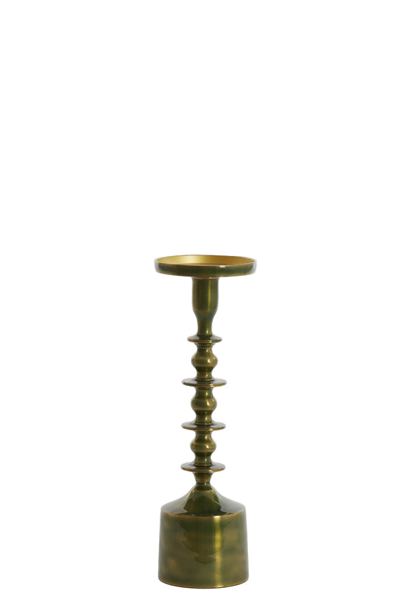 Candle holder 11x35,5 cm MERAKO shiny green gold