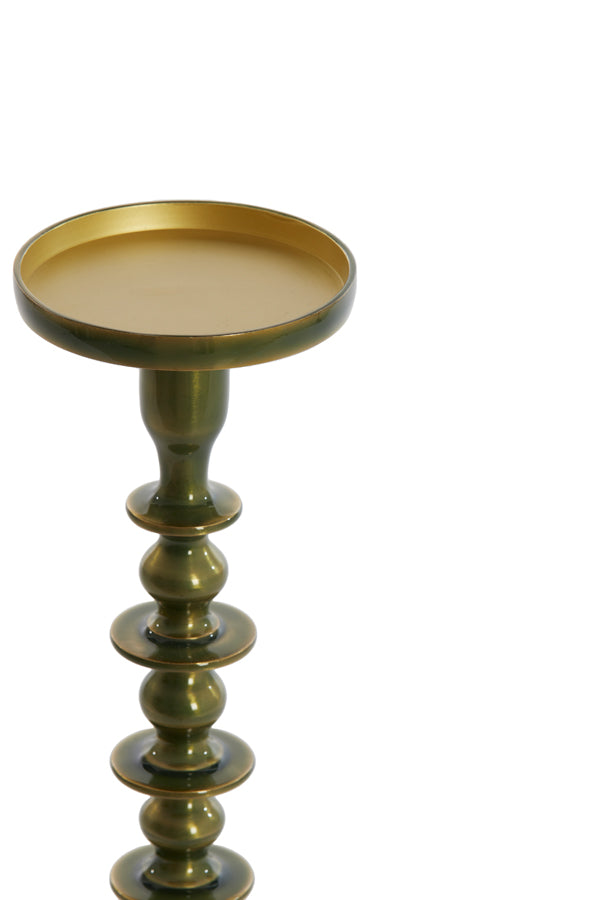 Candle holder 11x35,5 cm MERAKO shiny green gold