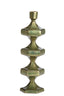 Candle stick 10x9x33 cm WAMBIRI shiny green gold