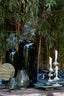 Candle stick 10x9x33 cm WAMBIRI shiny green gold
