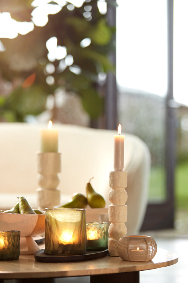 Candle holder 9x41 cm AKTA cream