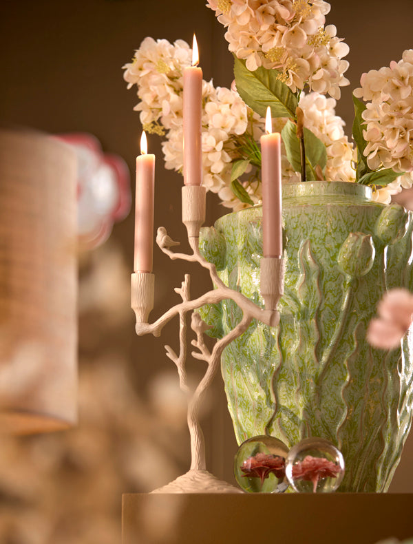 Candle stick 3L 26x11x42 cm JARDIA cream