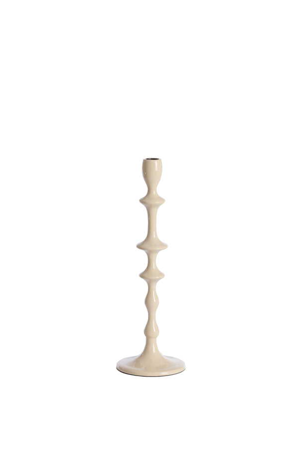 Candle stick 12x36 cm VICARI shiny cream