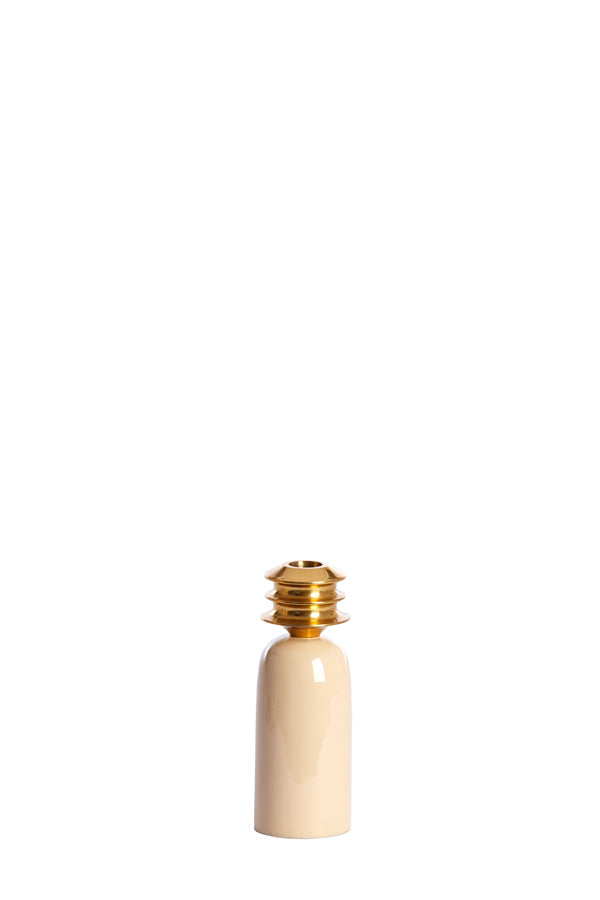 Candle stick 6x18 cm THAMYA sand+gold