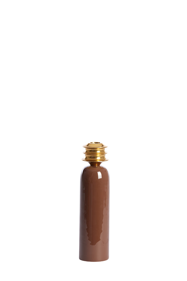 Candle stick 6,5x25 cm THAMYA brown+gold