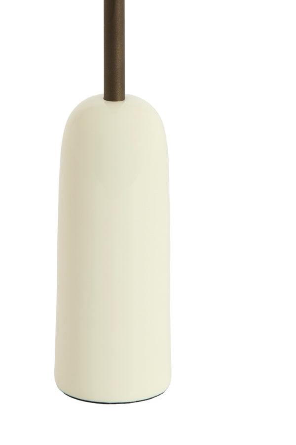 Candle stick 5x28 cm YASILO dark bronze+shiny cream