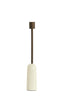 Candle stick 5x33,5 cm YASILO dark bronze+shiny cream