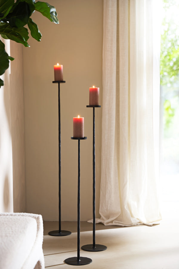 Candle holder 18x120 cm ESINE matt black