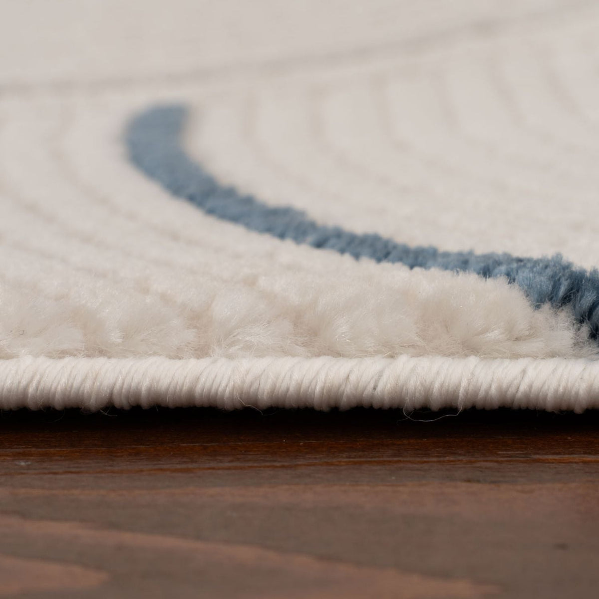 Carmel Cream-Blue Geometric Rug | 6070