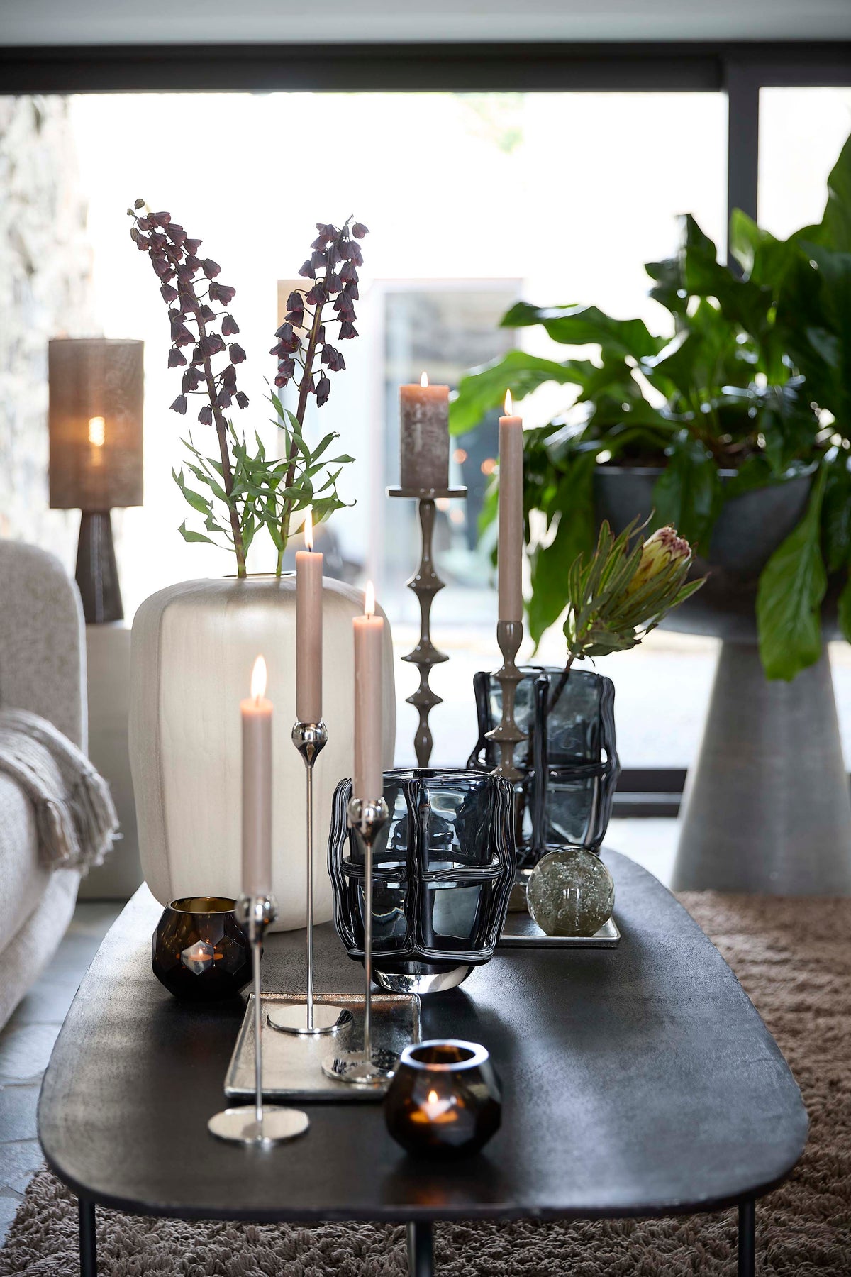 Candle stick 8,5x25 cm SAMUI nickel