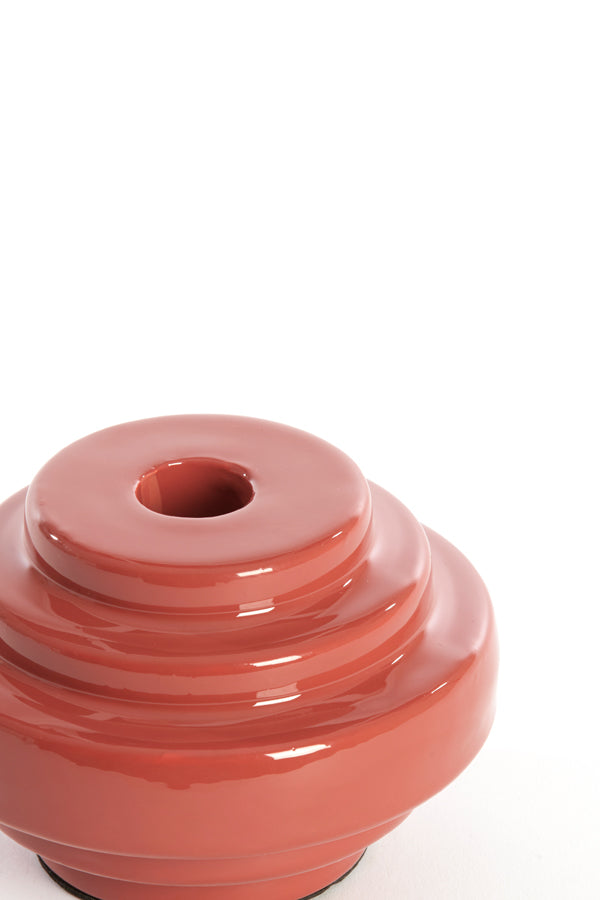 Candle stick 11x7,5 cm WANHATI shiny coral