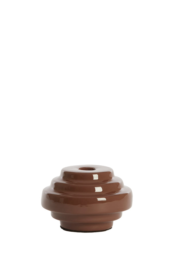 Candle stick 11x7,5 cm WANHATI shiny dark brown