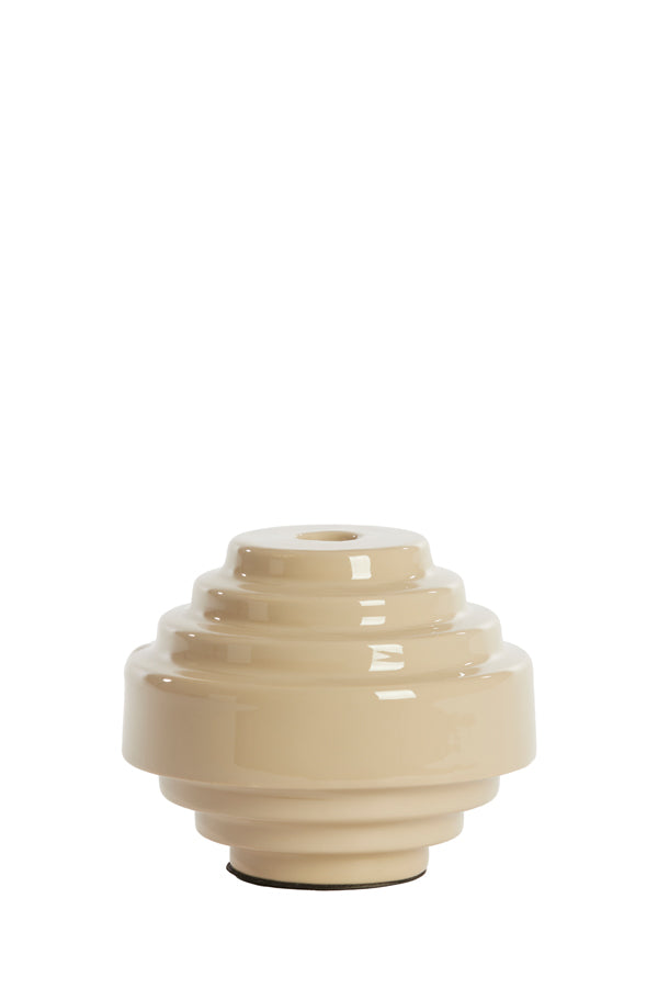 Candle stick 13x10,5 cm WANHATI shiny light grey