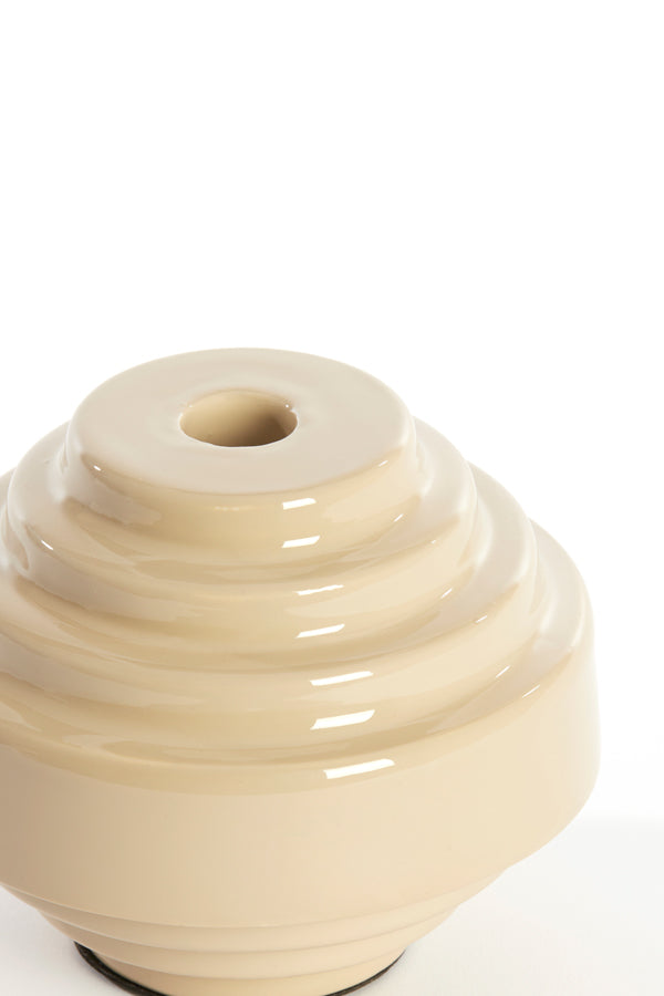 Candle stick 13x10,5 cm WANHATI shiny light grey