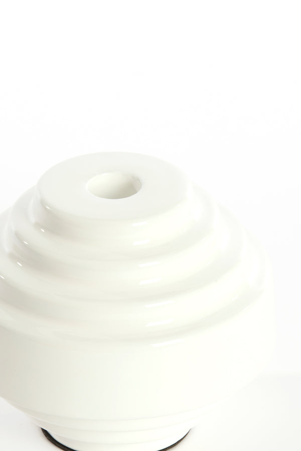 Candle stick 13x10,5 cm WANHATI shiny white