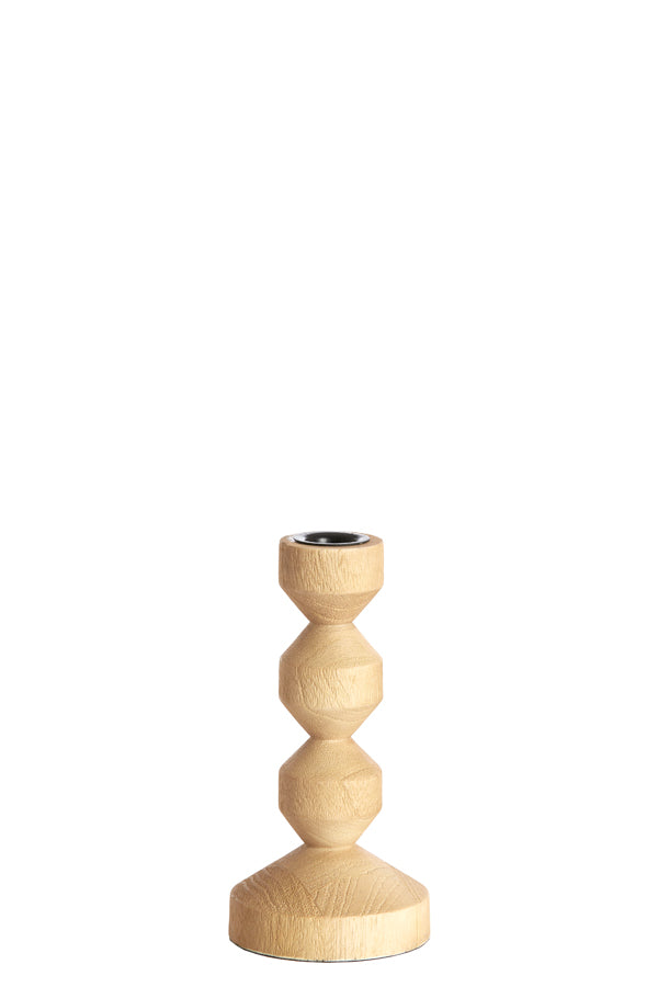 Candle stick 12x18 cm DOZZA wood matt natural