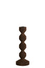 Candle stick 12x25 cm DOZZA wood matt dark brown
