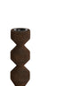 Candle stick 12x25 cm DOZZA wood matt dark brown
