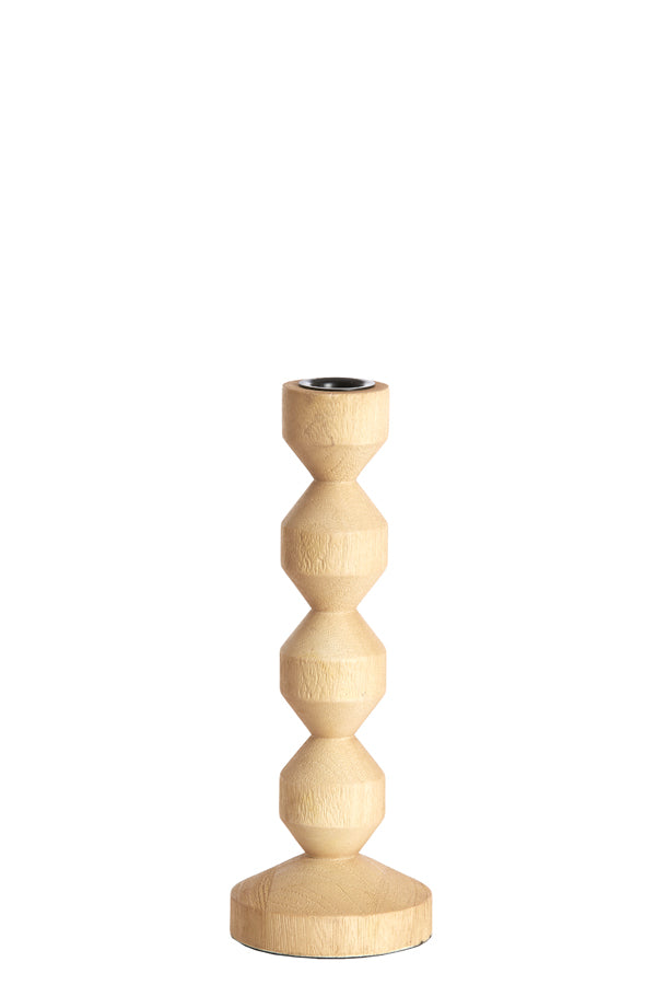 Candle stick 12x25 cm DOZZA wood matt natural