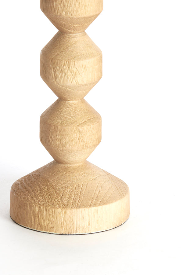 Candle stick 12x37 cm DOZZA wood matt natural