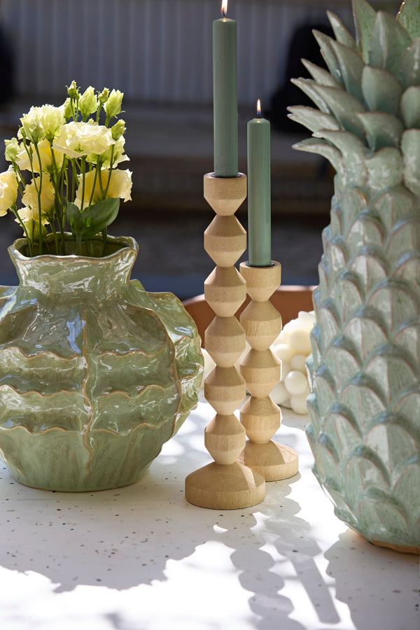 Candle stick 12x37 cm DOZZA wood matt natural
