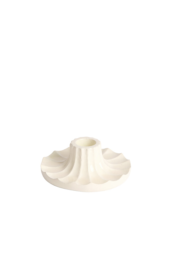 Candle stick 10x5 cm MERIDA shiny cream