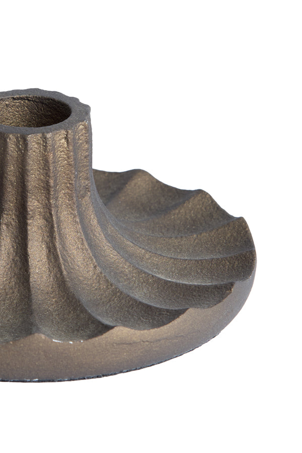 Candle stick 12x6 cm MERIDA dark bronze