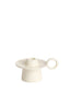 Candle stick 14x10,5x9 cm SALTILLO shiny cream