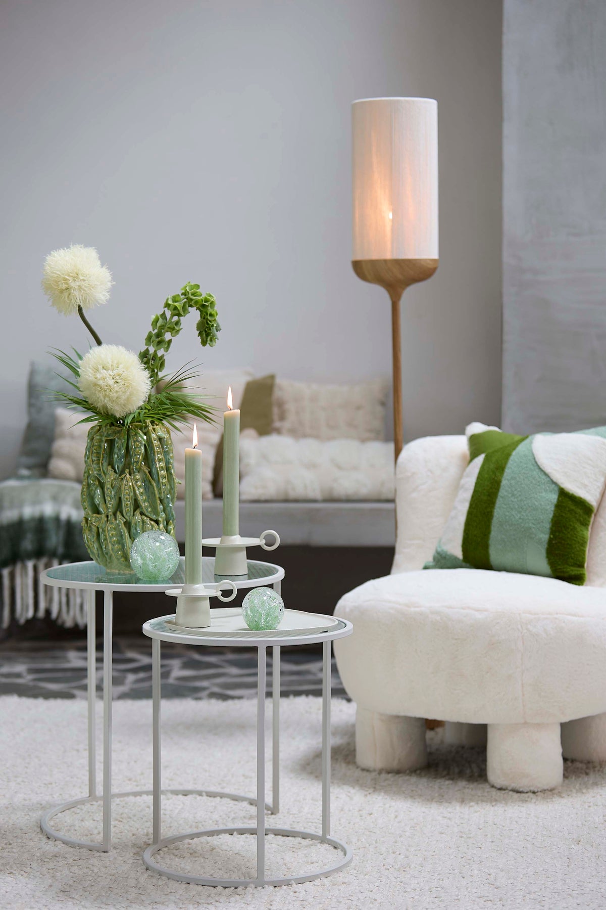 Candle stick 16,5x14x9 cm SALTILLO cream