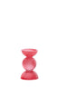 Candle stick 9,5x15,5 cm ITINGA glass milky coral