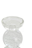 Candle stick 9,5x15,5 cm ITINGA glass bubble clear