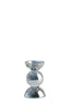 Candle stick 9,5x15,5 cm ITINGA glass bubble smoke