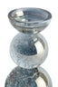 Candle stick 9,5x15,5 cm ITINGA glass bubble smoke