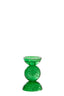 Candle stick 9,5x15,5 cm ITINGA glass bubble green