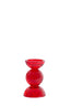 Candle stick 9,5x15,5 cm ITINGA glass bubble red