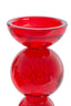 Candle stick 9,5x15,5 cm ITINGA glass bubble red