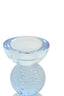 Candle stick 9,5x15,5 cm ITINGA glass bubble light blue