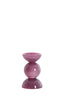 Candle stick 9,5x15,5 cm ITINGA glass milky purple