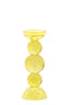Candle stick 10x26,5 cm ITINGA glass bubble yellow