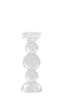 Candle stick 10x26,5 cm ITINGA glass bubble clear