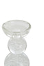 Candle stick 10x26,5 cm ITINGA glass bubble clear