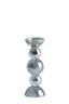 Candle stick 10x26,5 cm ITINGA glass bubble smoke