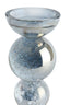 Candle stick 10x26,5 cm ITINGA glass bubble smoke