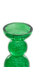 Candle stick 10x26,5 cm ITINGA glass bubble green